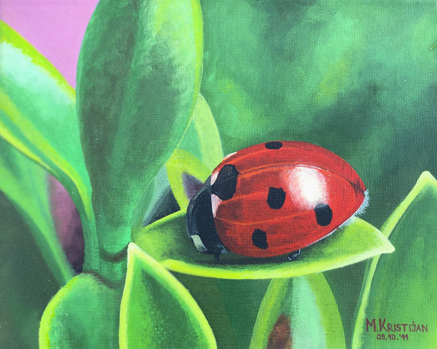Ladybug on Leaf | print