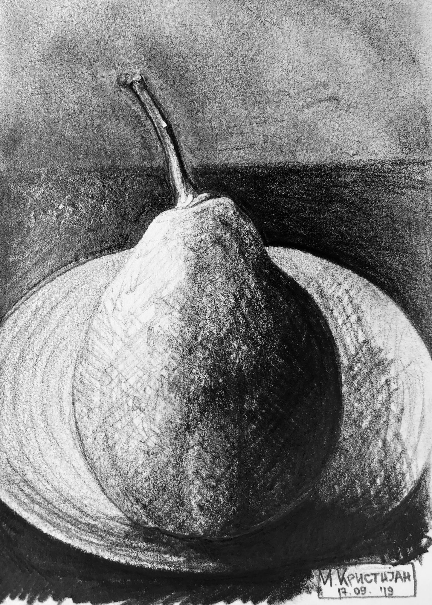 Pear on Plate | print