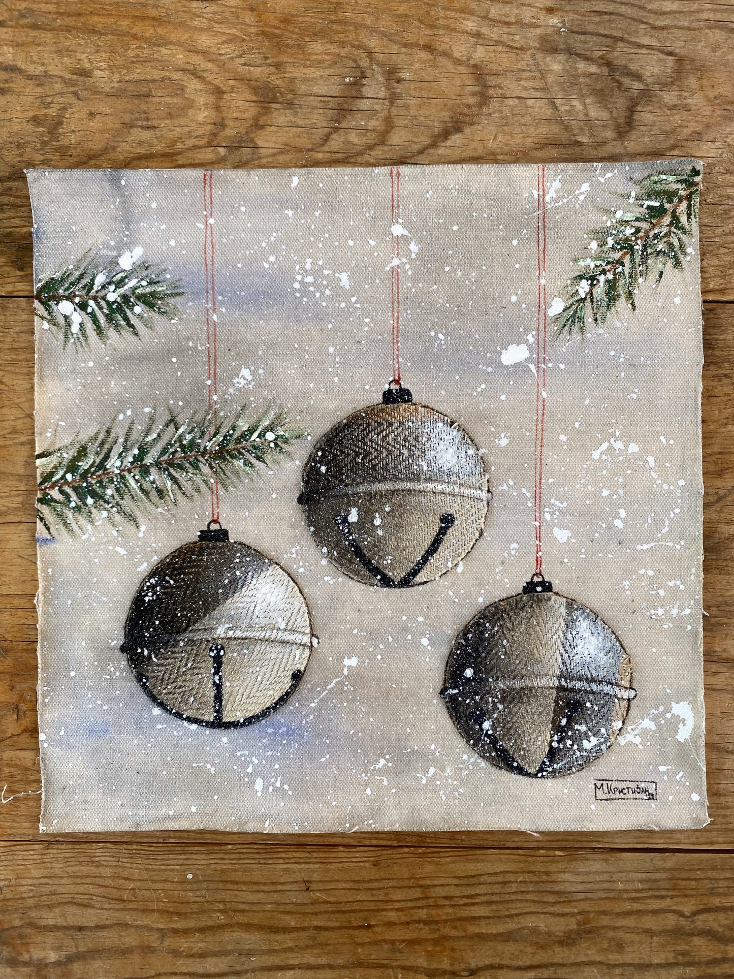 3 Christmas Bells | print