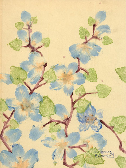 Blue Delphi Branches | print