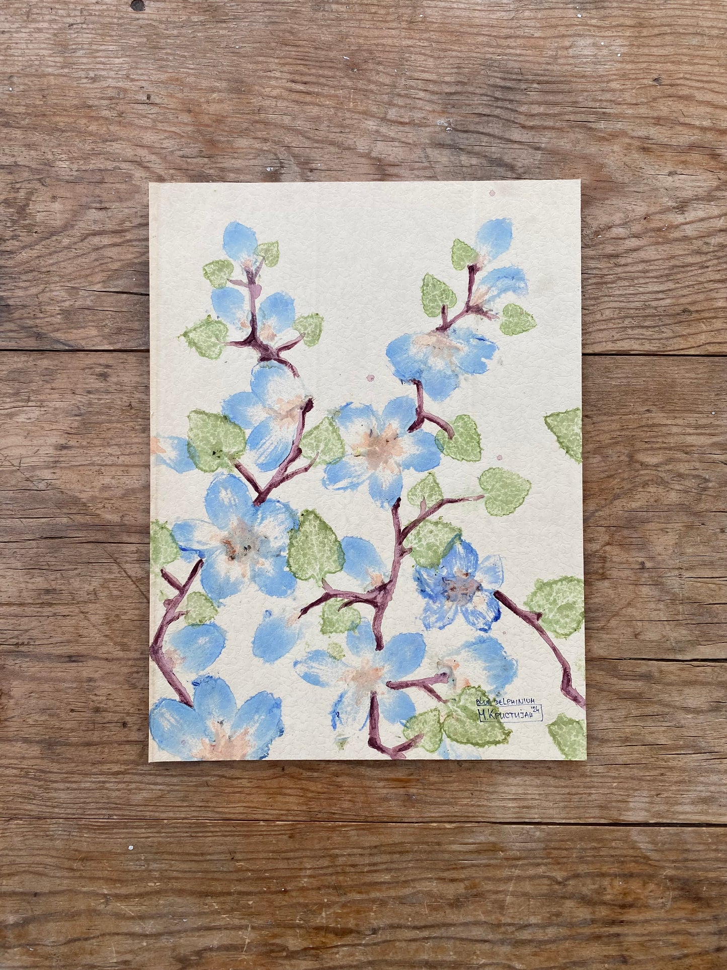 Blue Delphi Branches | print