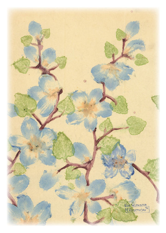 Blue Delphi Branches | card