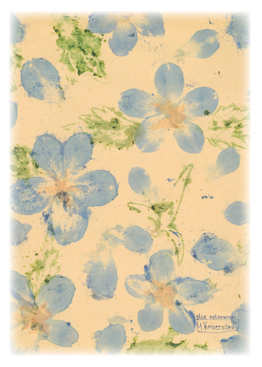 Blue Delphi Flowers | card
