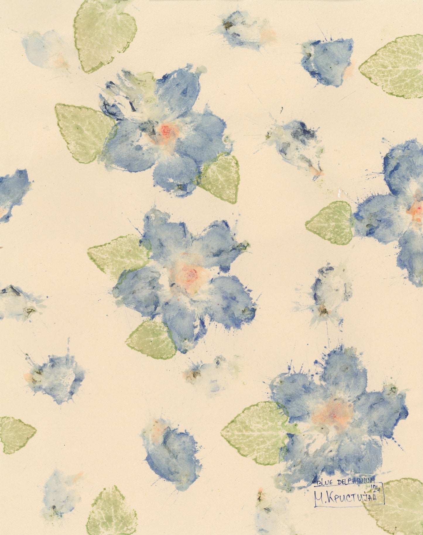 Blue Delphiniums Series | print