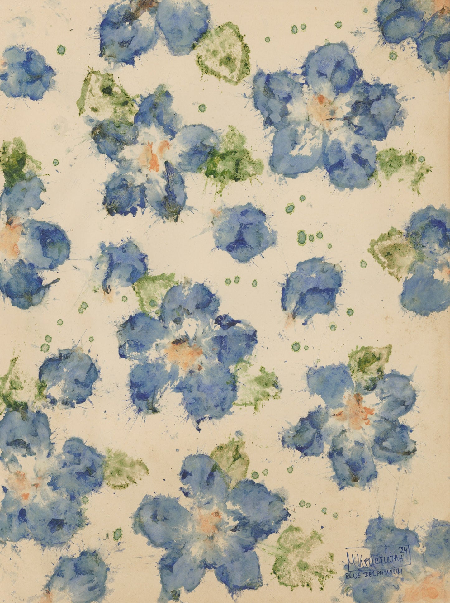 Blue Delphiniums Series | print