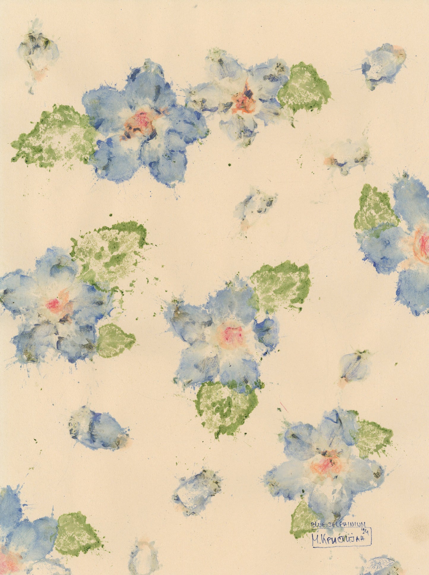Blue Delphiniums Series | print