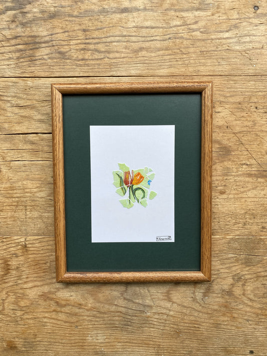 Egg Art | Red & Orange Tulips