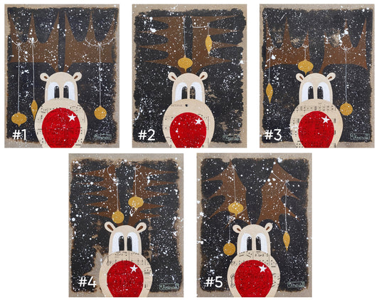 Rudolph Gold Ornaments | prints