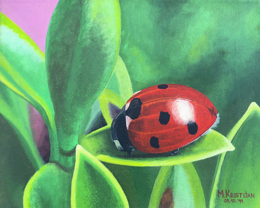 Ladybug on Leaf | print