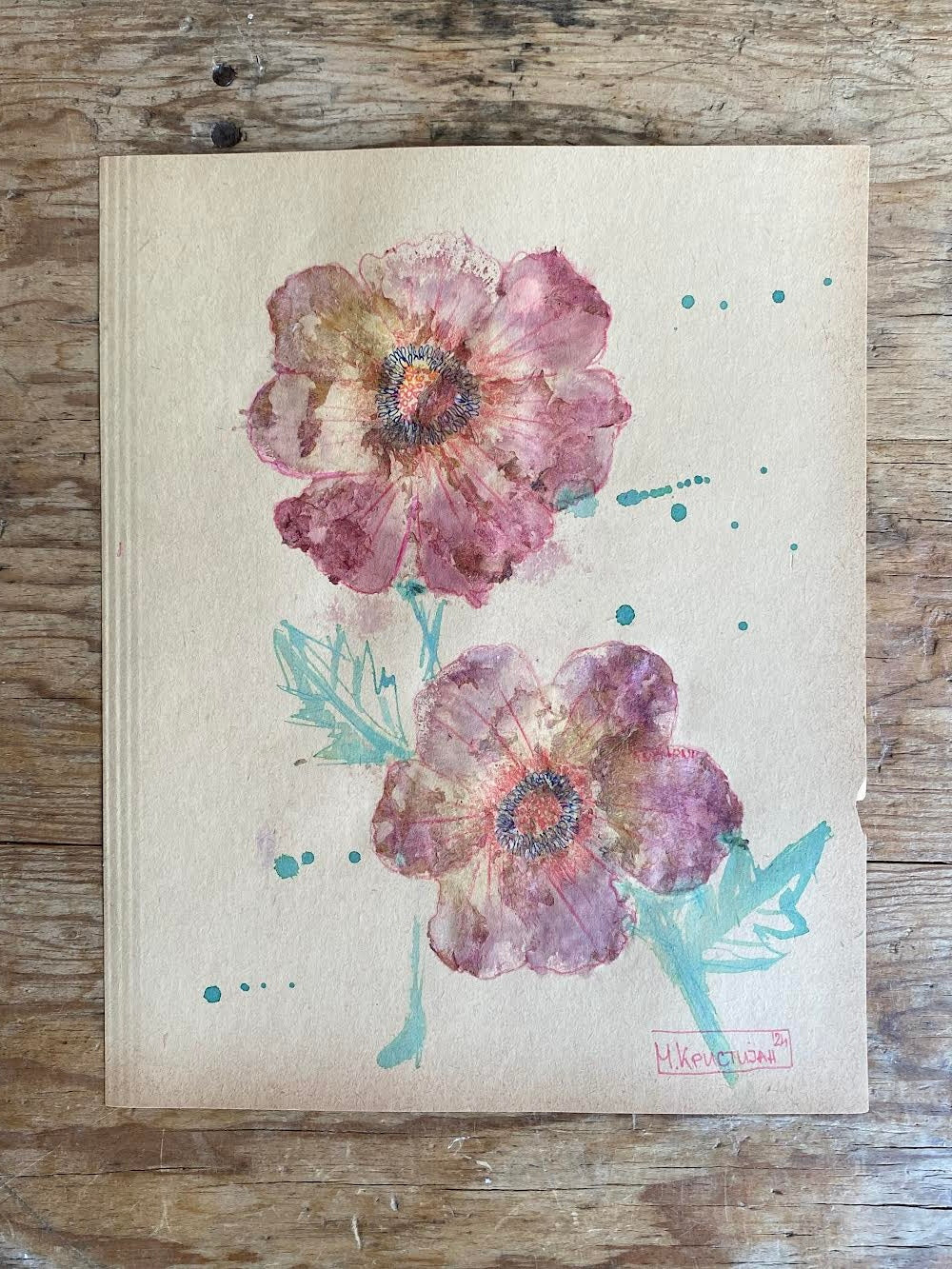 Pink Anemone Flowers | print