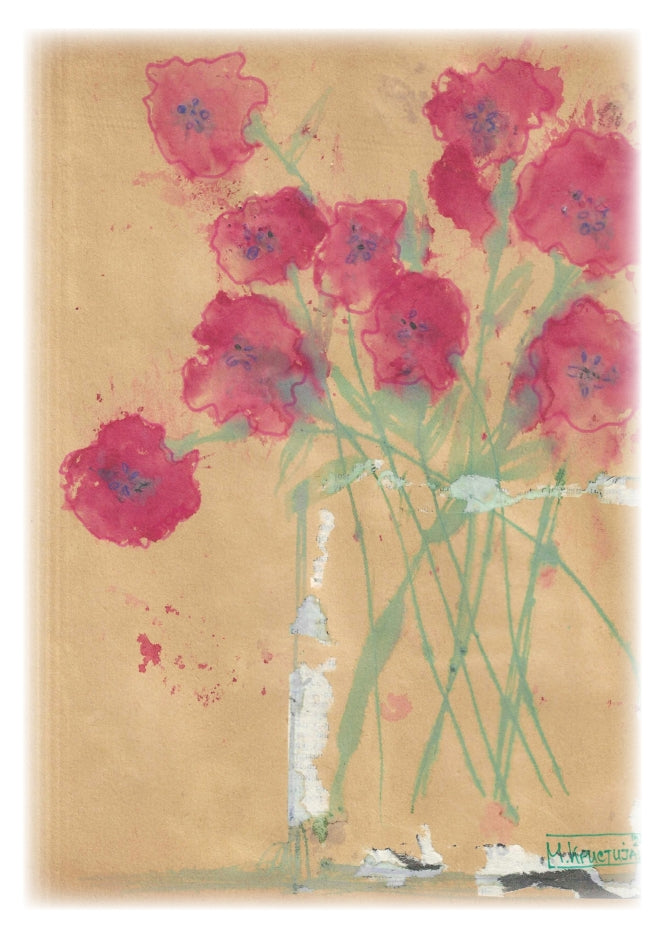 Poppies in Vase | card