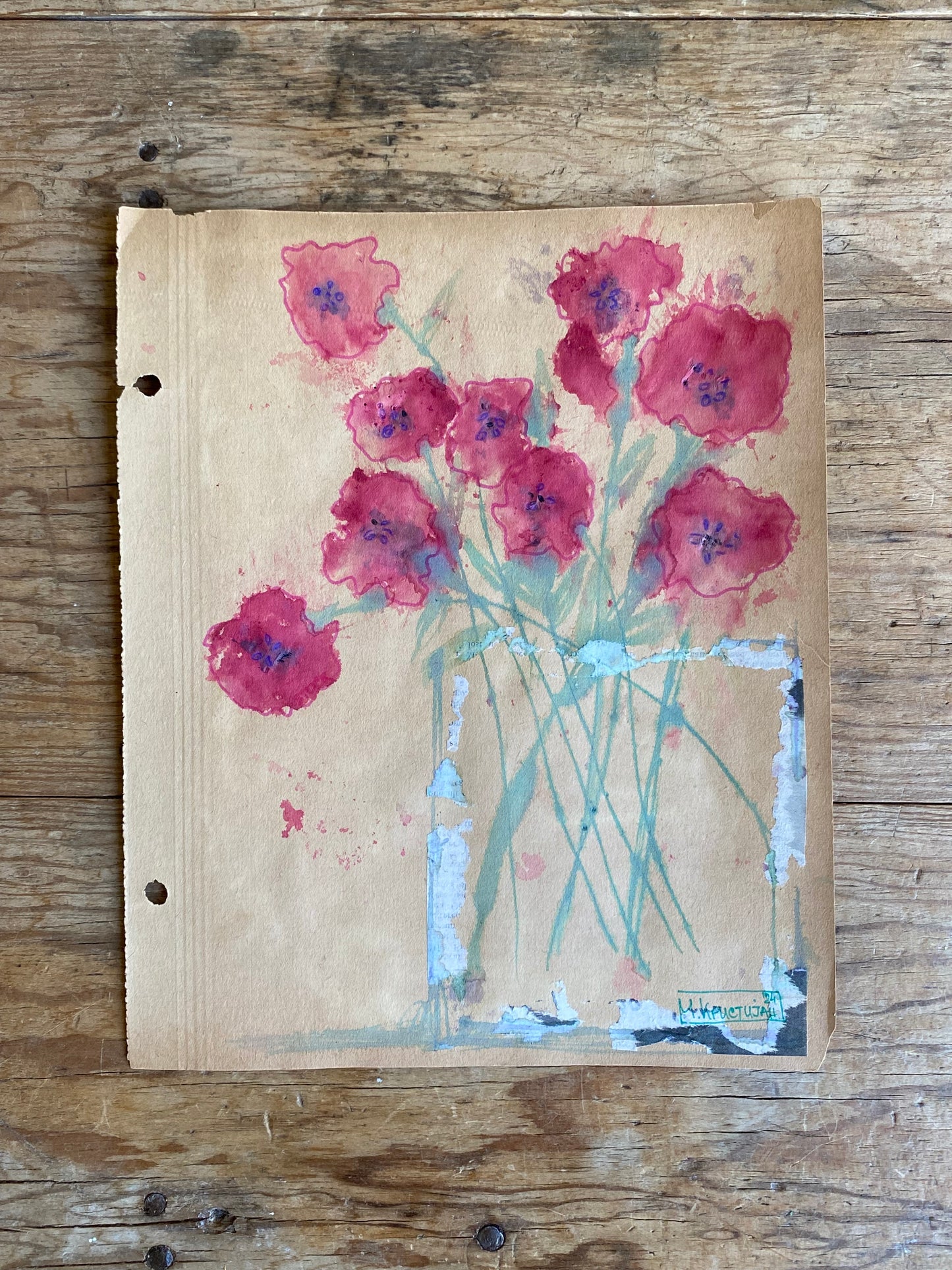 Poppies in a Vase | print